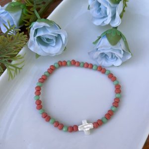 Pulsera cruz nacar
