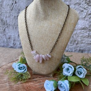 Collar cuarzo rosa