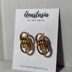 Caravanas cadena dorada